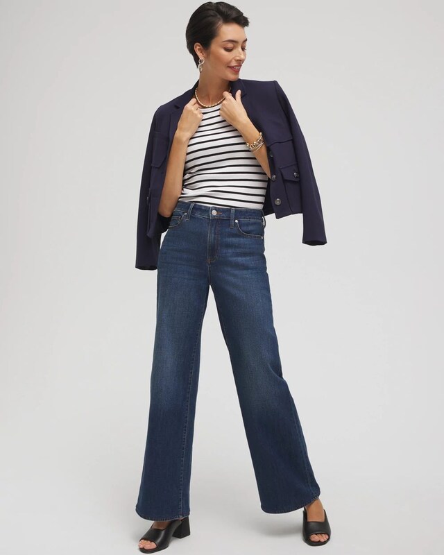 Stripe Ribbed High Neck Tank - image 2